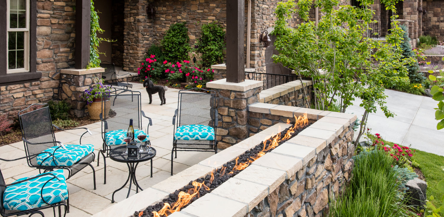 C&H Landscaping Front Courtyard Landscape Design