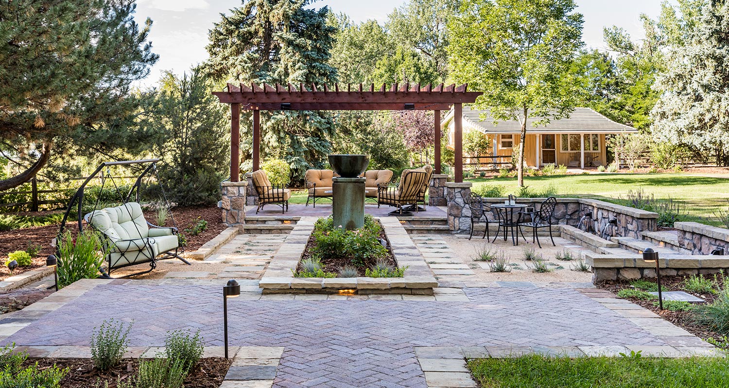 C&H Landscaping Gravel and Stone Patio Landscape Design