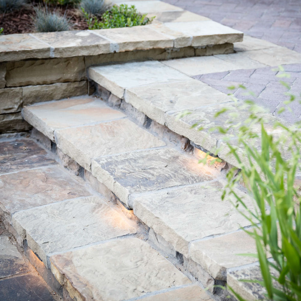 C&H Landscaping Stone Steps Landscape Design